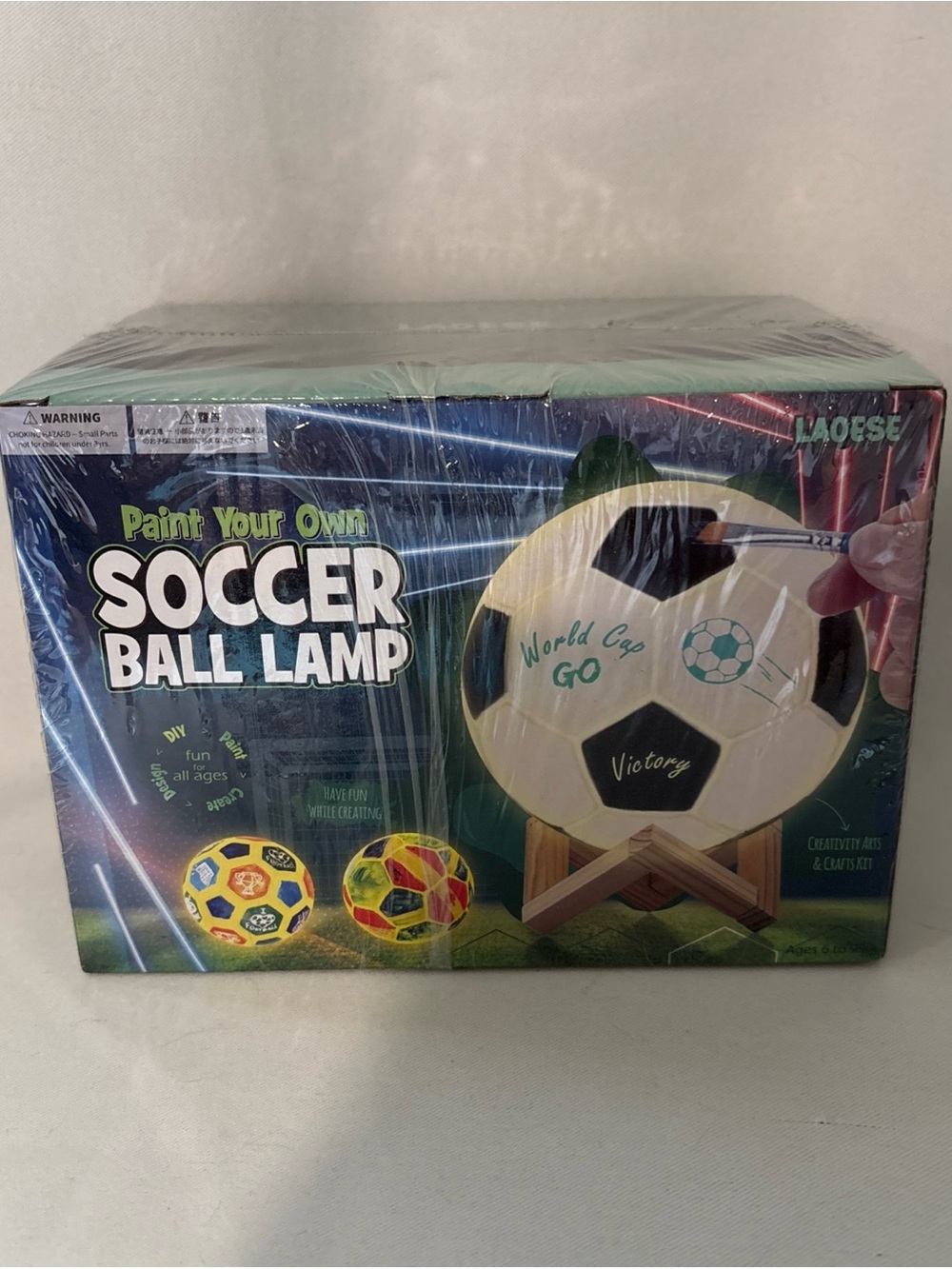 Paint Your Own Soccer Ball Lamp